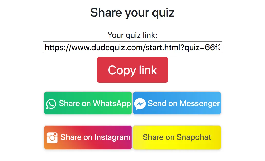 How to share your DudeQuiz? How to share your DudeQuiz?